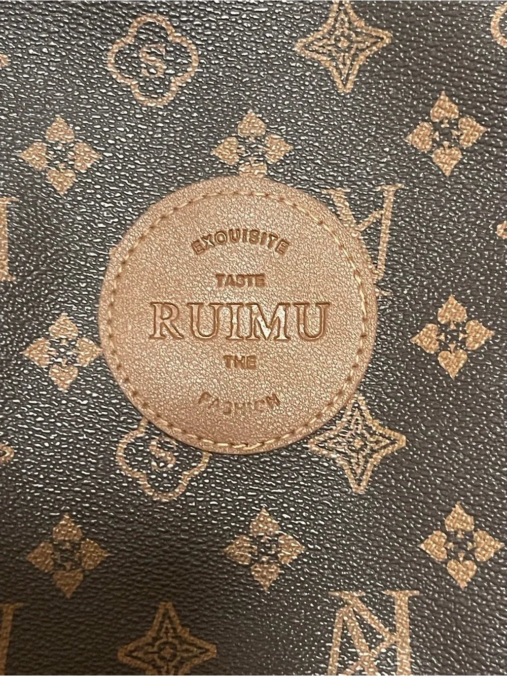 RUMU Monogram Crossbody Bag in Brown